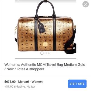 Authentic MCM travel bag